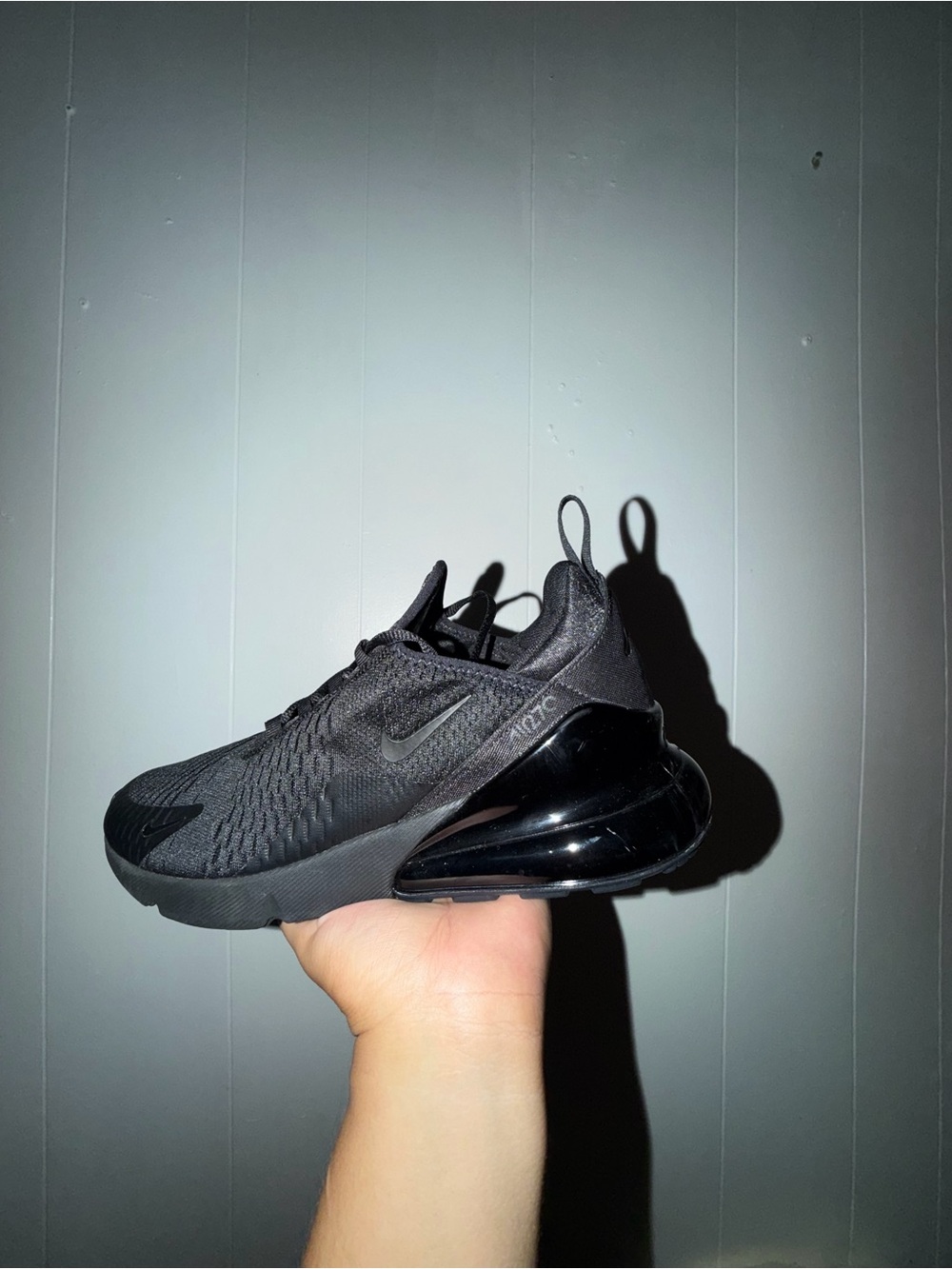 Men Nike Air Max 270 Triple Black Size 8.5